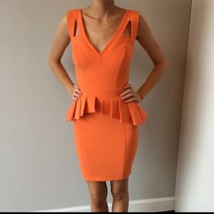 Lipsy London orange peplum